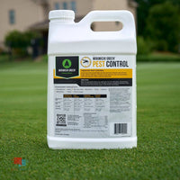 Mirimichi Green Pest Control - Non-Toxic Pest Control mirimichi green organic pest control 2.5 gallon jug on lawn
