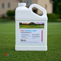 Golf Course Lawn (20-2-3) Liquid Fertilizer with Kelp and Fulvic Acid Golf Course Lawn 20-2-3 on lawn