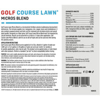 Golf Course Lawn Micronutrient Blend - Liquid Fertilizer (with 2% Iron) Golf Course Lawn Liquid Micronutrient label