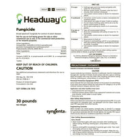 Headway G - Fungicide Granular Headway G Label