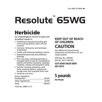Prodiamine 65 WDG (brand alternative - Barricade® 65WG) Resolute 65 WG label