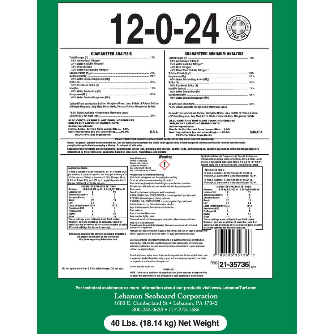 Stress 12-0-24 Label