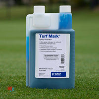 Turf Mark Blue Spray Indicator Dye - 1 Quart TurfMark dye on lawn