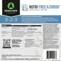 Nutri-Tree & Shrub - Biostimulant and Fertilizer for Ornamentals Mirimichi Green Nutri-Tree & Shrub Label
