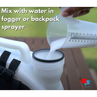 Mirimichi Green Pest Control - Non-Toxic Pest Control Pouring Mirimichi Green Pest Control into fogger