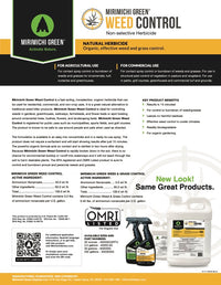 Organic Weed Killer - Ready to Use Spray Organic Weed & Grass Control Spray label