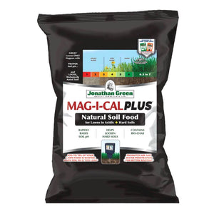 Bag of Jonathan Green Mag-I-Cal Plus natural soil food on a white background