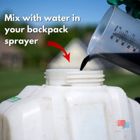 Add to water in spray tank