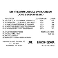 Premium Double Dark Green (KBG/PR) Grass Seed