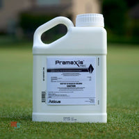 Pramaxis 1 gallon jug on lawn