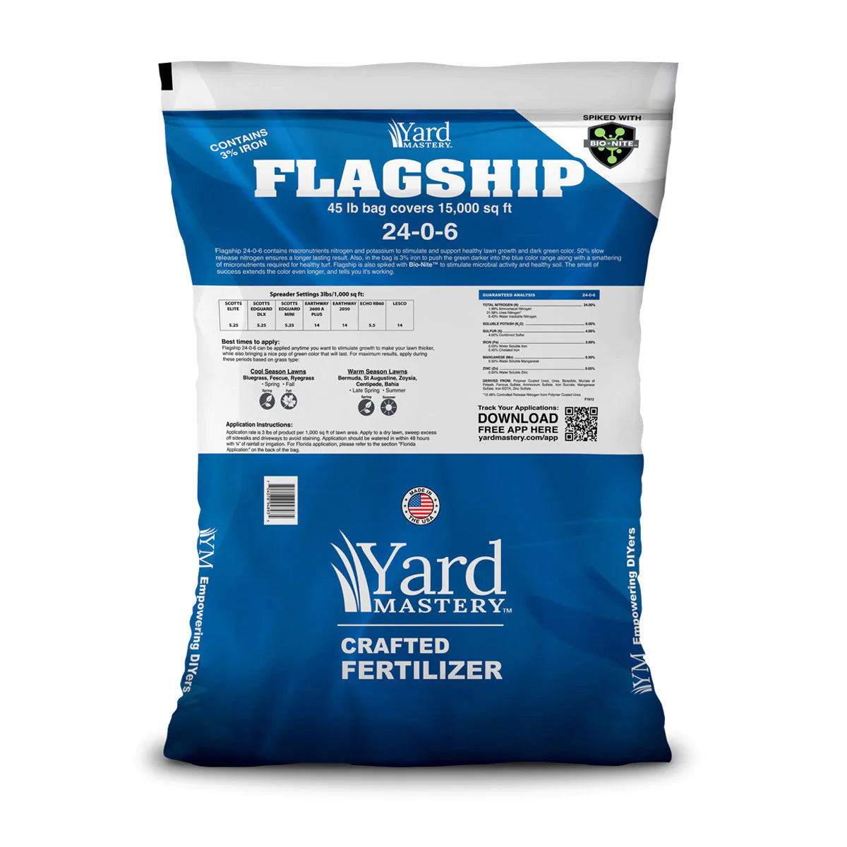 FlagShip Granular Lawn Fertilizer with Iron Golf Course Lawn Store