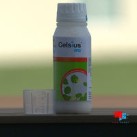 celcius wg herbicde bottle and measuring cup