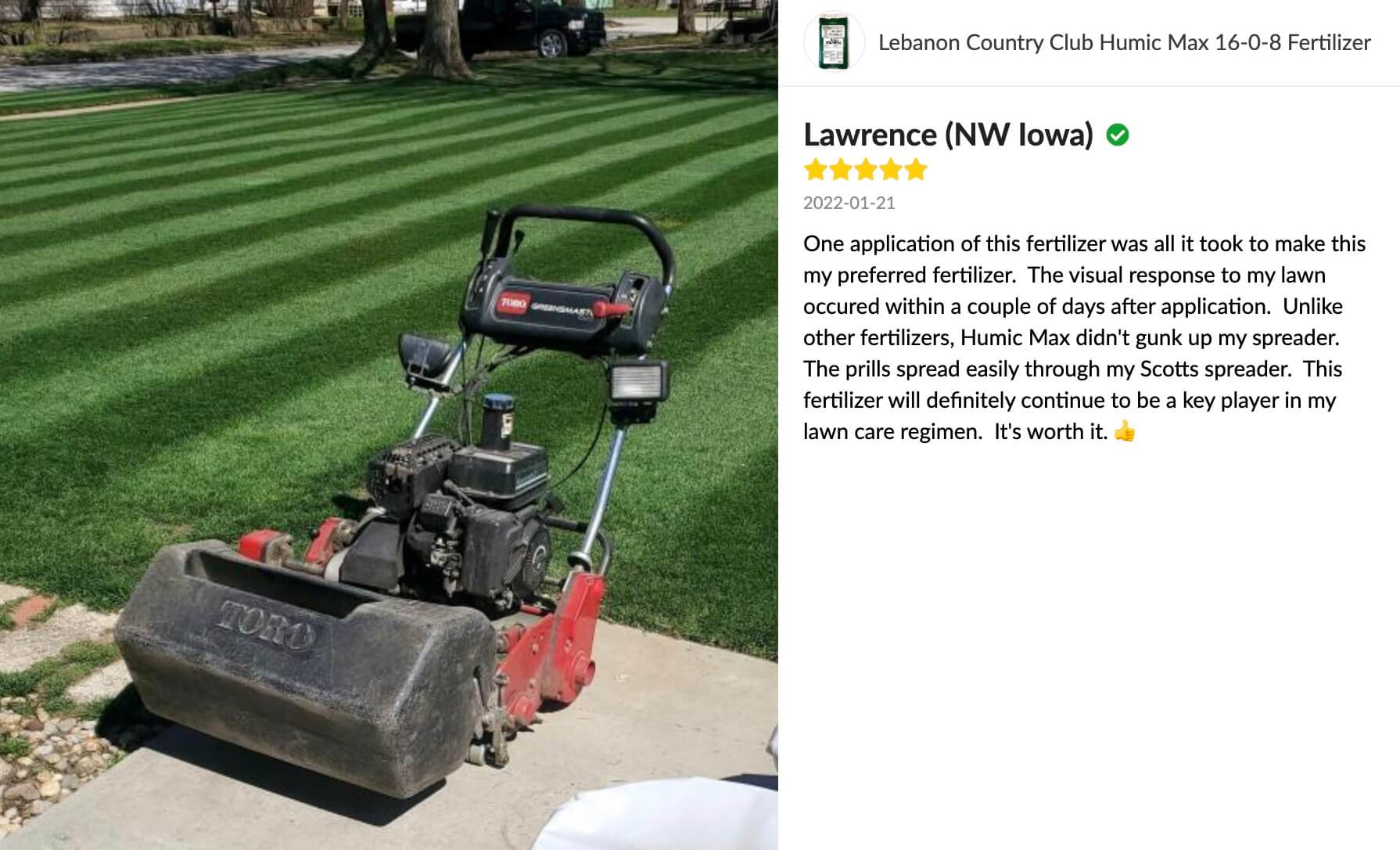 Buy Lebanon Humic Max Fertilizer | Golf Course Lawn