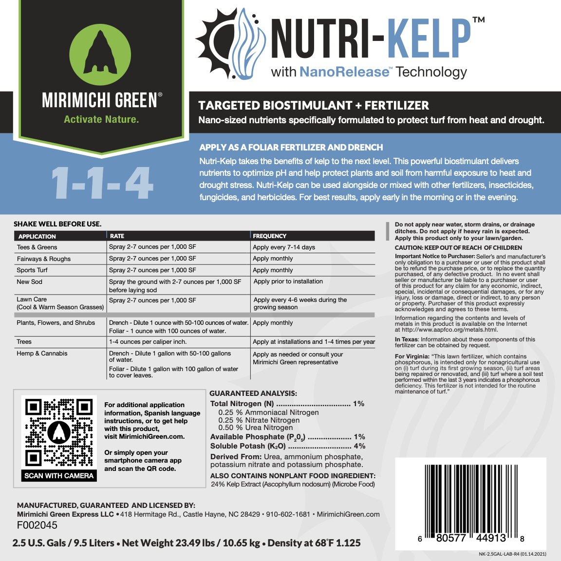 Nutri-Kelp™ Liquid Kelp Fertilizer | Golf Course Lawn Store